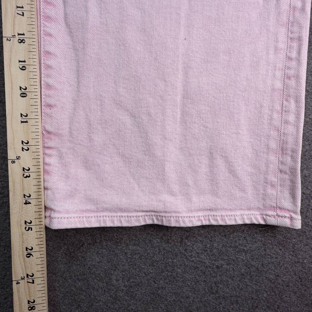Good American Good Waist Palazzo Crop Jeans Pink Mineral Rose Quartz Size 10/30 - Picture 10 of 11